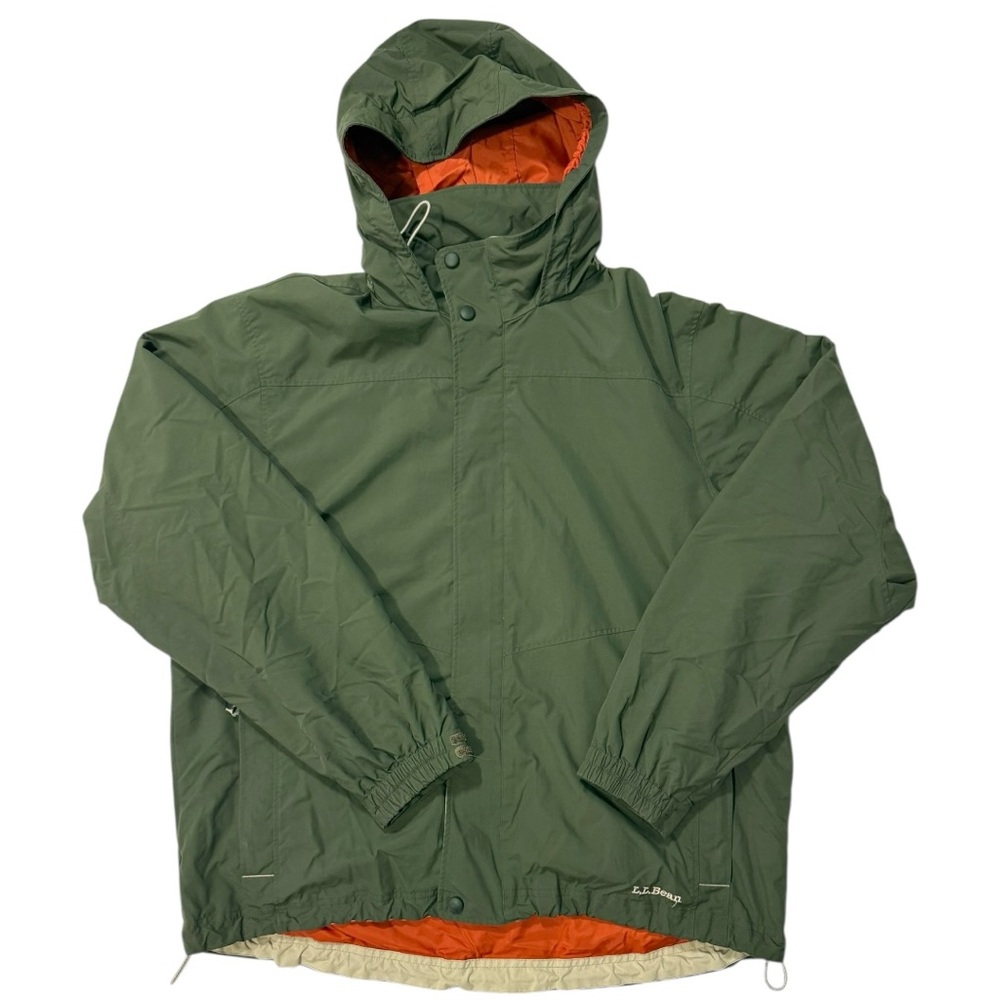 Vintage‎ L.L.Bean Waterproof Military Green Rain Jacket Men’s - Large